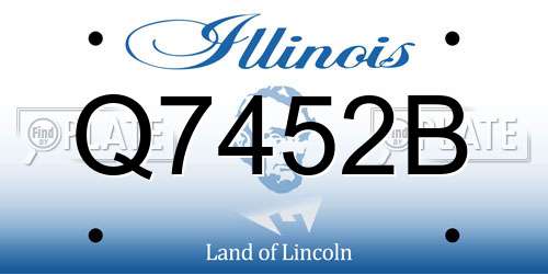Q7452B Illinois License Plate