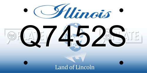 Q7452S Illinois License Plate