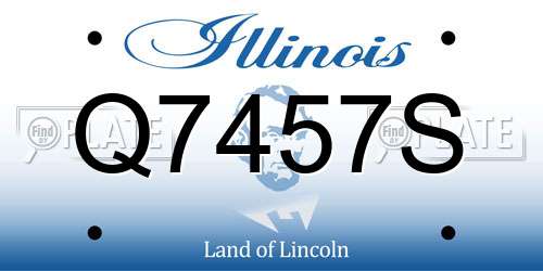 Q7457S Illinois License Plate