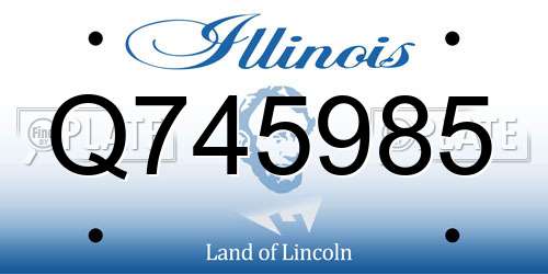 Q745985 Illinois License Plate