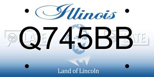 Q745BB Illinois License Plate