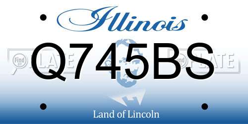 Q745BS Illinois License Plate