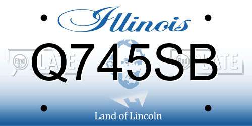 Q745SB Illinois License Plate
