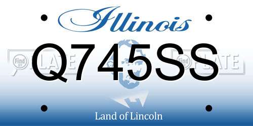 Q745SS Illinois License Plate
