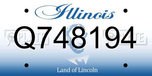 Q748194 Illinois License Plate