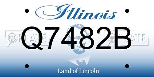 Q7482B Illinois License Plate
