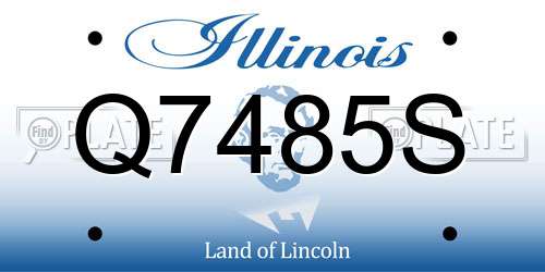 Q7485S Illinois License Plate