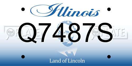 Q7487S Illinois License Plate