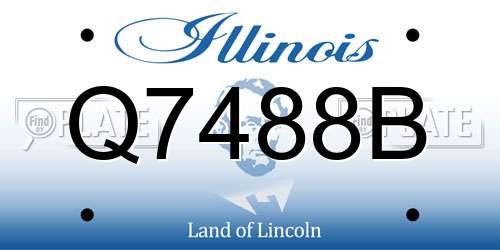 Q7488B Illinois License Plate