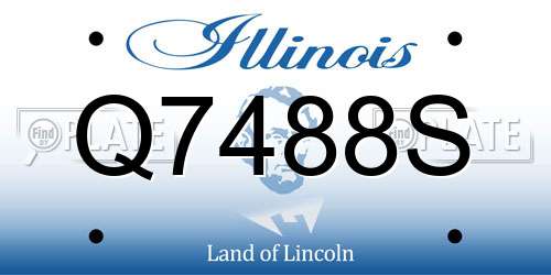 Q7488S Illinois License Plate