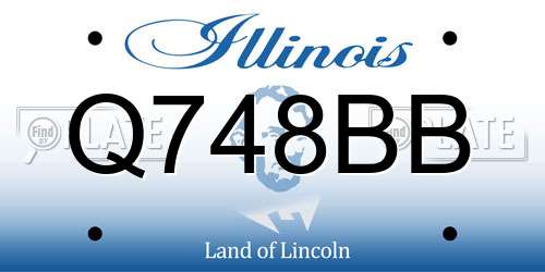 Q748BB Illinois License Plate