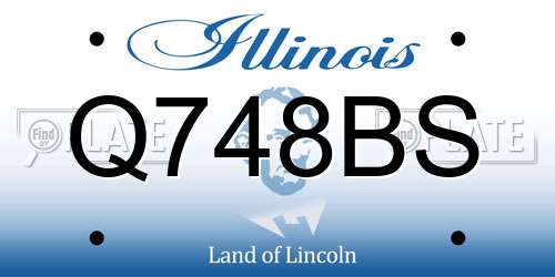 Q748BS Illinois License Plate