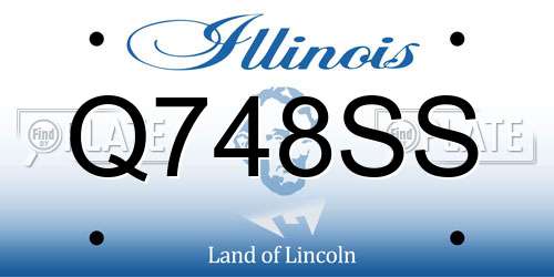 Q748SS Illinois License Plate