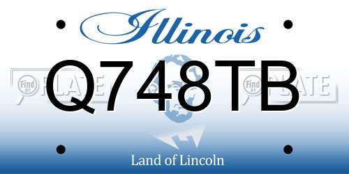 Q748TB Illinois License Plate