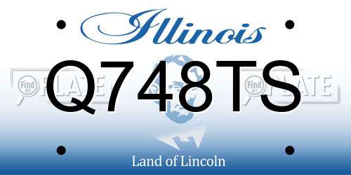Q748TS Illinois License Plate