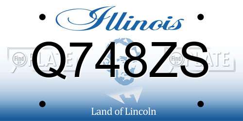 Q748ZS Illinois License Plate