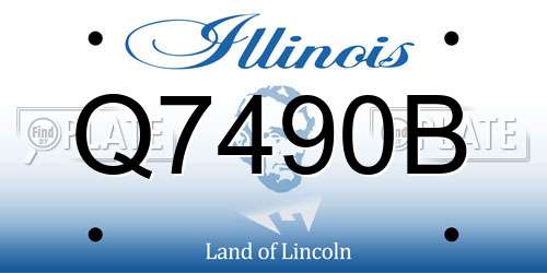 Q7490B Illinois License Plate