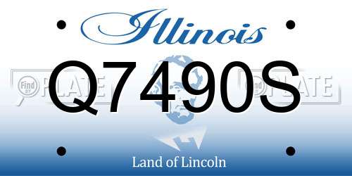 Q7490S Illinois License Plate