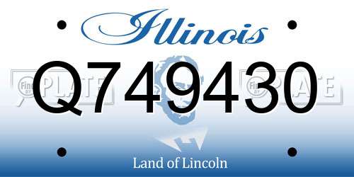 Q749430 Illinois License Plate
