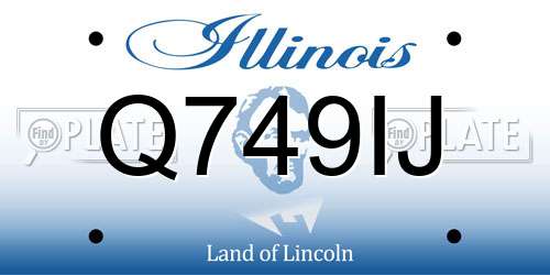 Q749IJ Illinois License Plate