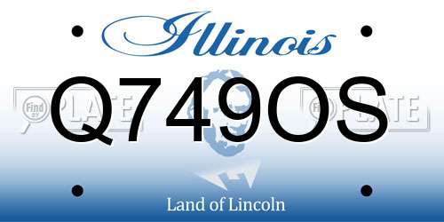 Q749OS Illinois License Plate