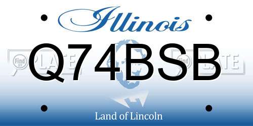 Q74BSB Illinois License Plate