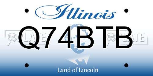 Q74BTB Illinois License Plate