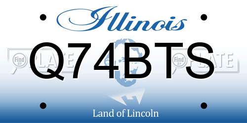 Q74BTS Illinois License Plate