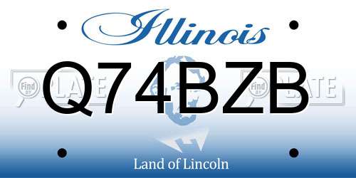 Q74BZB Illinois License Plate