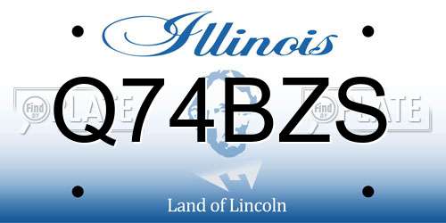 Q74BZS Illinois License Plate