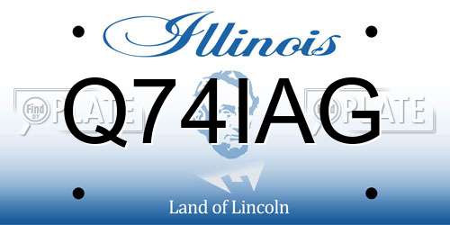 Q74IAG Illinois License Plate