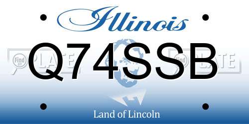Q74SSB Illinois License Plate