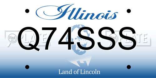 Q74SSS Illinois License Plate
