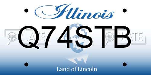 Q74STB Illinois License Plate