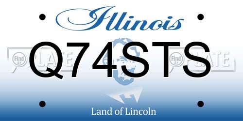 Q74STS Illinois License Plate