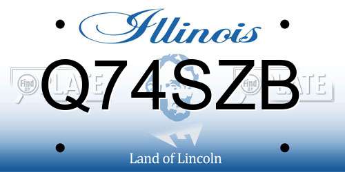Q74SZB Illinois License Plate