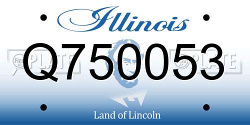Q750053 Illinois License Plate