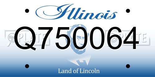 Q750064 Illinois License Plate