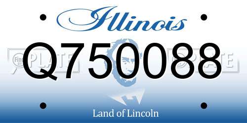 Q750088 Illinois License Plate