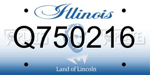 Q750216 Illinois License Plate