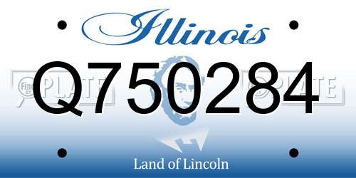 Q750284 Illinois License Plate