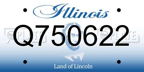Q750622 Illinois License Plate