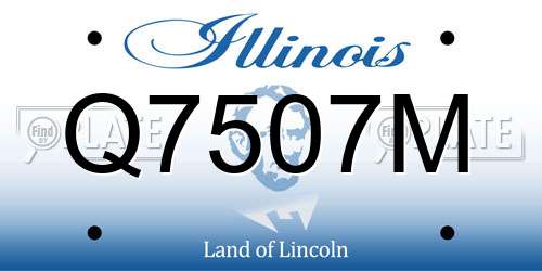 Q7507M Illinois License Plate