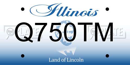 Q750TM Illinois License Plate
