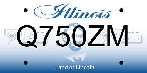 Q750ZM Illinois License Plate