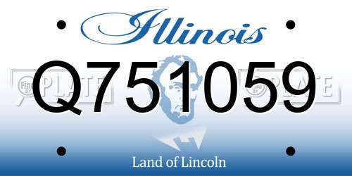 Q751059 Illinois License Plate