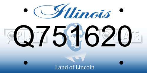 Q751620 Illinois License Plate