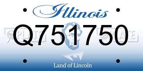 Q751750 Illinois License Plate
