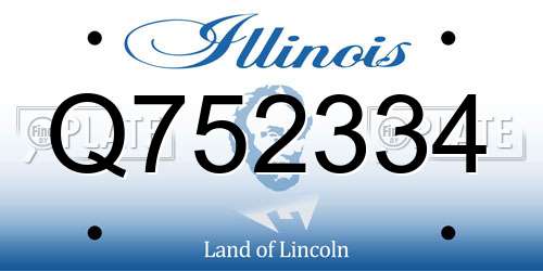 Q752334 Illinois License Plate