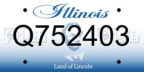 Q752403 Illinois License Plate